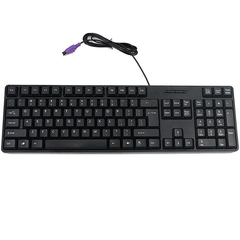 Clavier à l'ancienne pour ordinateur de bureau, port PS/2, filaire, tête ronde, interface circulaire, bureau, maison_voghion.com