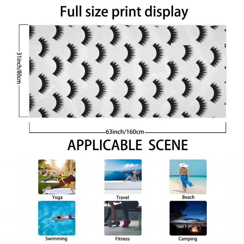 Potisk řas měkký, rychleschnoucí, superabsorpční lehká osuška plážová osuška vhodná pro batohy, turistiku, fitness, pláž, plavání, jógu_voghion.com