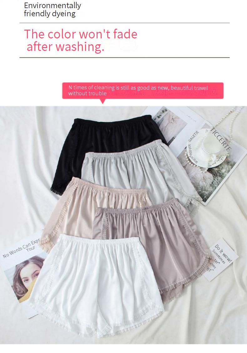 Women's Intimates Thin Lace Safety Pants To Prevent Exposure And Can Be Worn Outside Loose Large Size Pajamas High Waist Bottoming Shorts_voghion.com