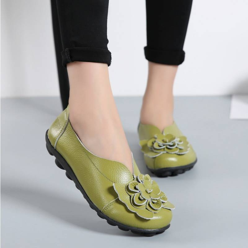 Spring/Summer Flower Comfortable Bean Women's Shoes Flat Women's Singles Shoes_voghion.com