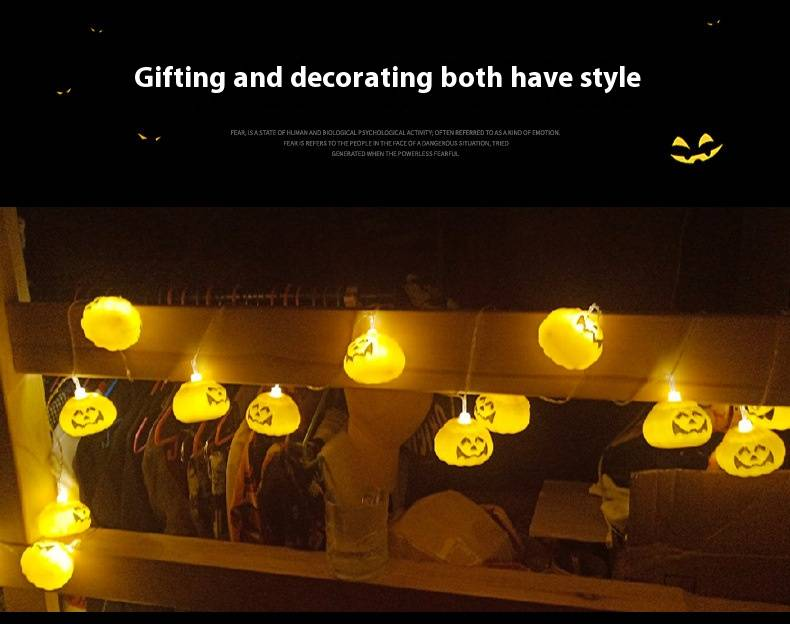 Halloween-LED-Lichterketten – Fledermaus-, Skelett-, Kürbis- und Geister-Dekorationen für gruselige Partybeleuchtung (Batterie-/Steckeroptionen, 2–3,6 m Länge)_voghion.com
