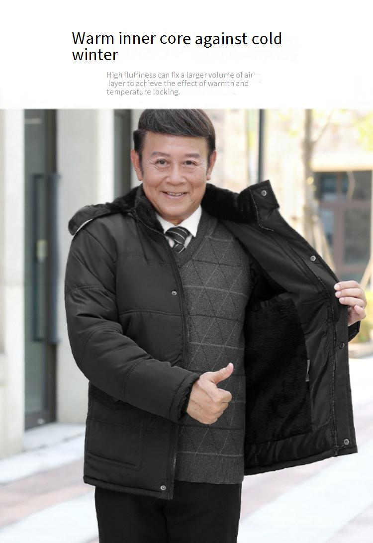 Men's Winter Detachable Hood Coat – Slim-Fit Wool-Blend Jacket With Windproof Lining & Contrast Stitching (XL-5XL, Wrinkle-Resistant)_voghion.com