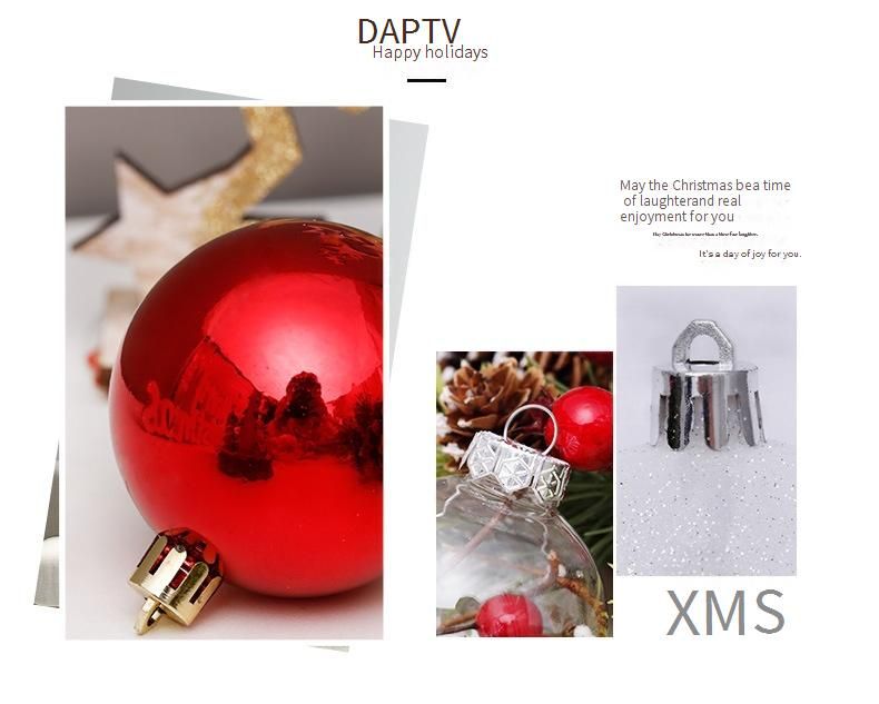 Christmas 6cm Ornament Balls Set - 30s Red & White Transparent Plastic Decorations For Holiday Tree Decor_voghion.com