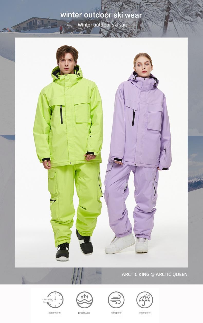 NOKO-Men's And Women's Ski Suit Sets For The Winter. Waterproof And Warm Snowboard Jackets._voghion.com