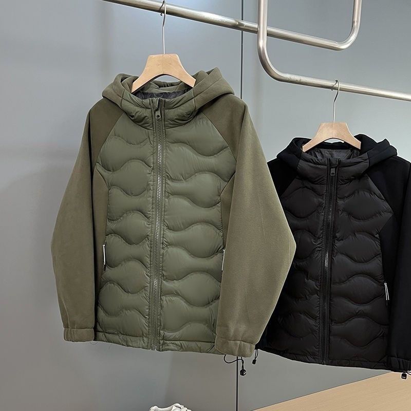 Lightweight Down Jacket With Hood, White Duck Down Filling, Warm & Stylish Winter Coat For Men And Women (Black/Green, Sizes M-3xl)_voghion.com