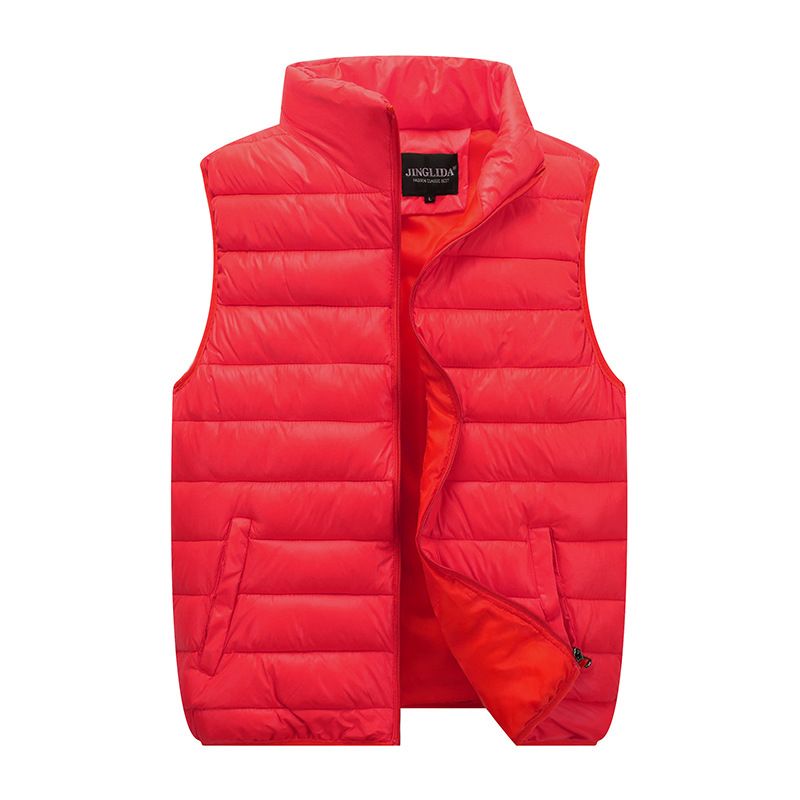 Modna kamizelka 2026 Keep Warm damska/męska ze stójką, jednolitym kolorem, bez rękawów, zapinana na zamek, swobodna, dopasowana, bawełniana kamizelka_voghion.com