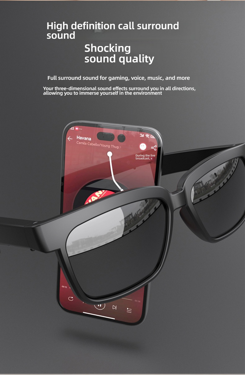 Interchangeable Lens Smart Bluetooth Sunglasses With Anti-Blue Light & Polarized Options – Wireless Music, Calls & Sports Compatible_voghion.com