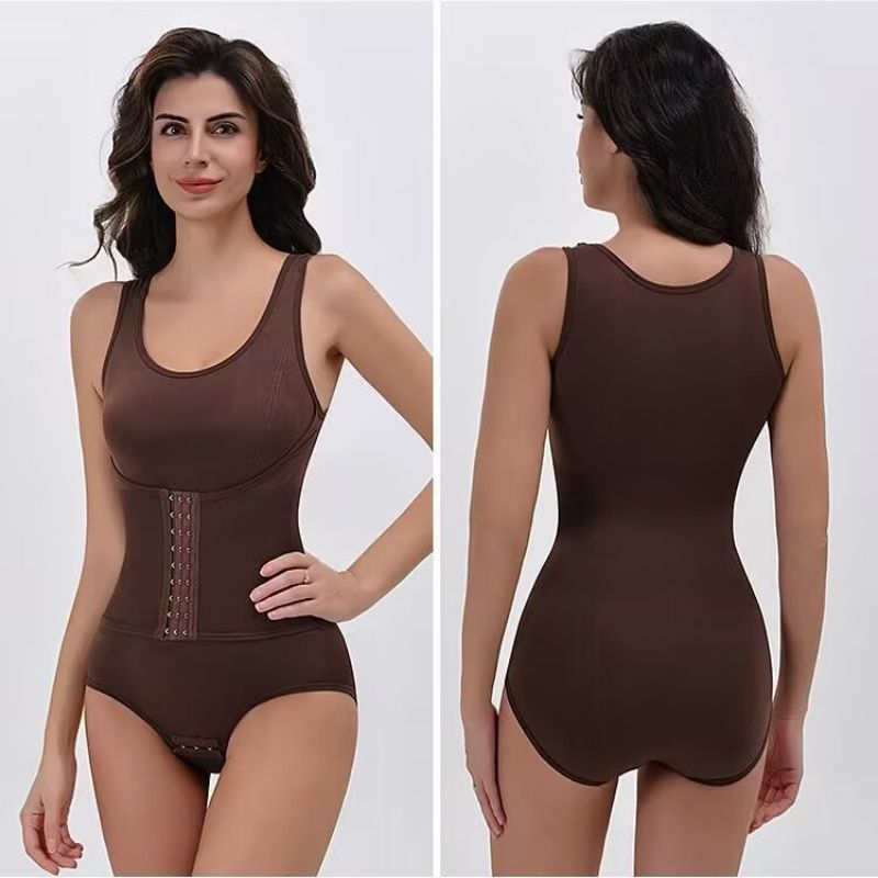 Shapewear-Einteiler für Damen in großen Größen, Shapewear-Einteiler mit Schnalle, verstärkte Kompressionshose aus Kunststoff, Dreiecks-Shapewear_voghion.com