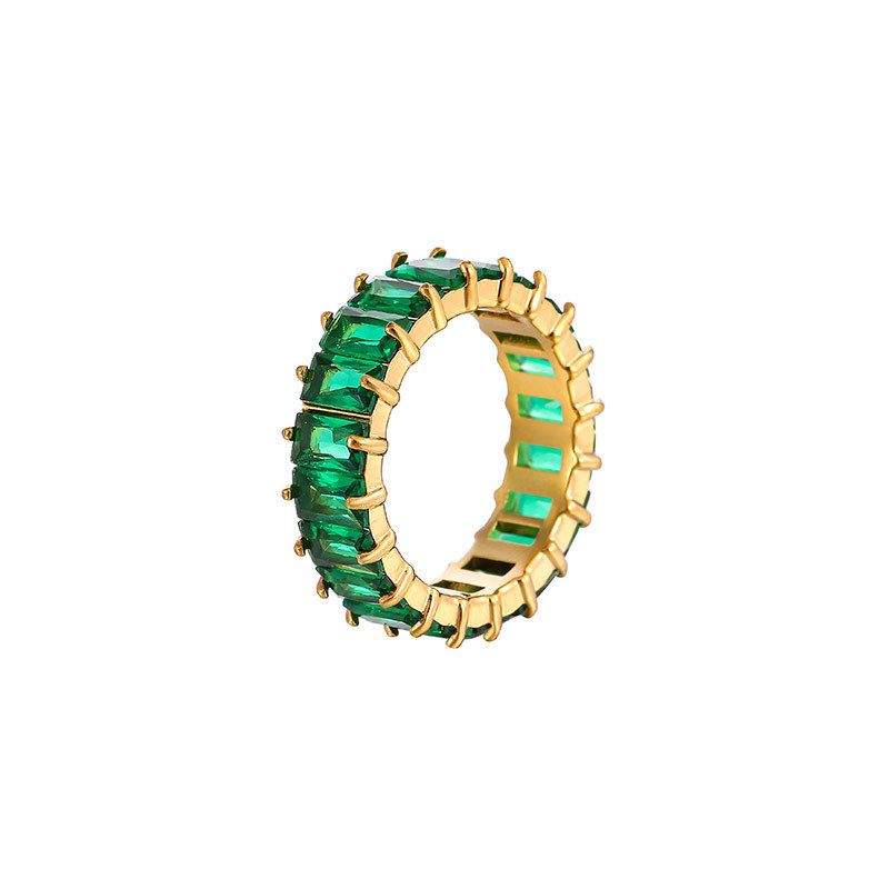 Neuer Stil Diamantbesetzter Schmuck Leichte Nische Farben Persönlichkeit Mode Internet Promi Geometrischer Ring_voghion.com