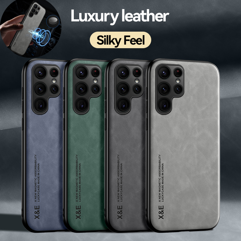Custodia in pelle retrò di lusso per Samsung Galaxy S22 Ultra S21 Plus S20 FE S10 S9 Nota 20 10 M33 M32 Cornice morbida in silicone Pho_voghion.com