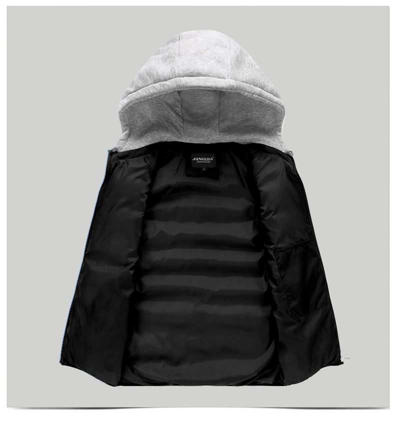 Gilet en duvet de coton pour femme avec capuche amovible_voghion.com