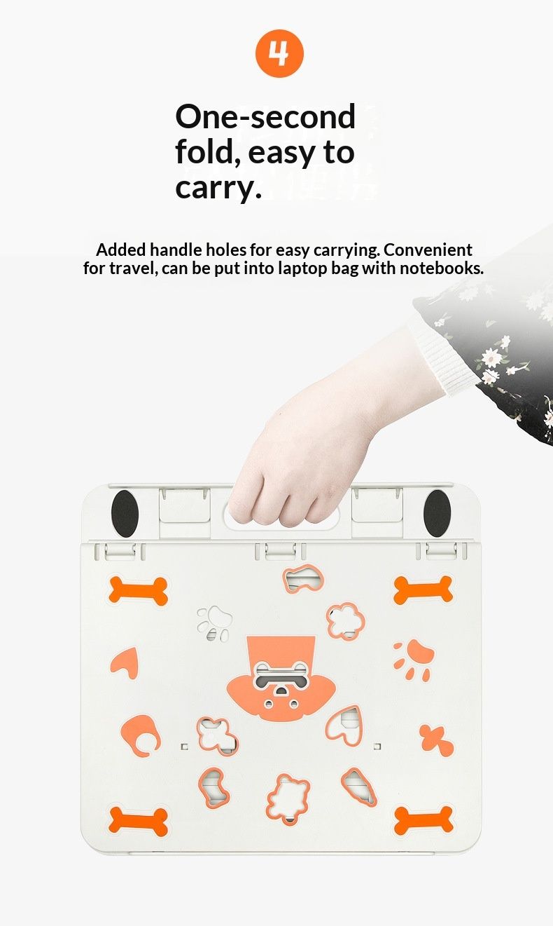 Supporto per laptop NeoGear Cartoon con regolazione dell'altezza, supporto girevole per ufficio e scrivania, previene l'affaticamento del collo per gli studenti_voghion.com