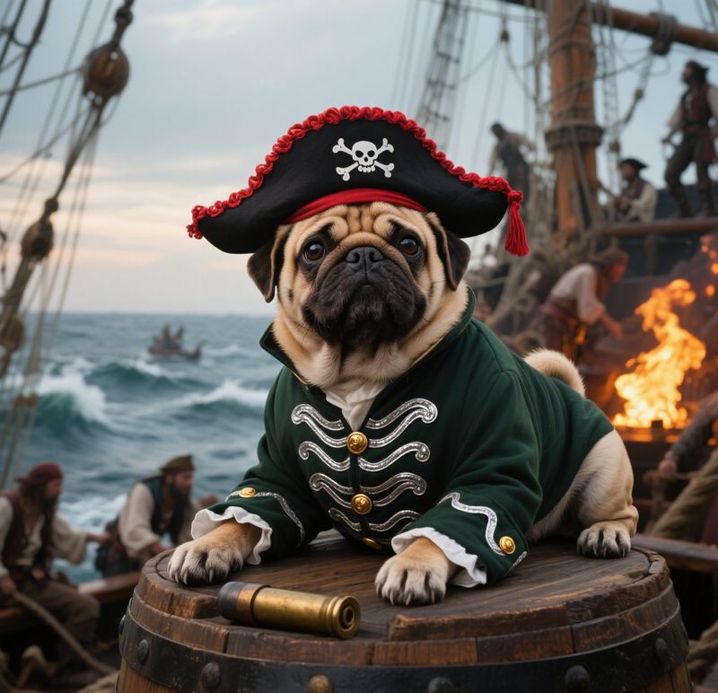 Pet Dog Halloween Hat Set Cosplay Pirate Costume_voghion.com