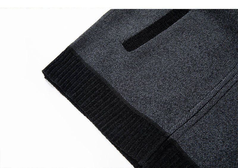 Giacca invernale da uomo in pile con fodera in sherpa e collo in pelliccia sintetica, capospalla caldo ed elegante per abbigliamento casual (nero, cachi, grigio, verde scuro)_voghion.com