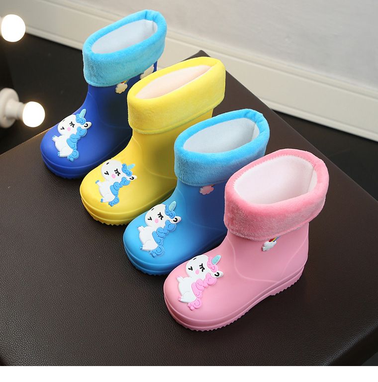 Neu Kinder Regen Stiefel Für Gummi Rain Jungen Baby Mädchen PVC Warme Kinder Wasserdichte Schuhe Modis_voghion.com
