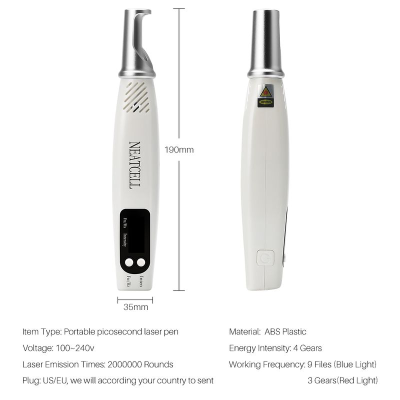 2023 Picosekunden-Rot-Blau-Lichttherapie Tattoo-Narben-Muttermal-Sommersprossen-Entfernung Dunkler Fleck-Entferner Hine Tragbarer Laser-Stift_voghion.com