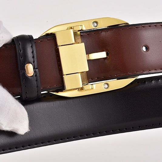 Fashion Men's New Simple Casual Genuine Leather Jeans Versatile Korean Style Pin Buckle Belt_voghion.com