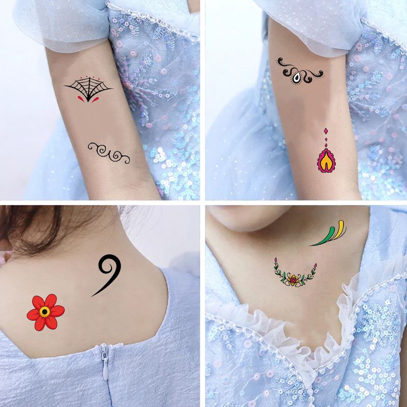 Waterproof Sweat Day Of The Dead Masquerade Funny Makeup Halloween Party Face Temporary Tattoo Sticker_voghion.com