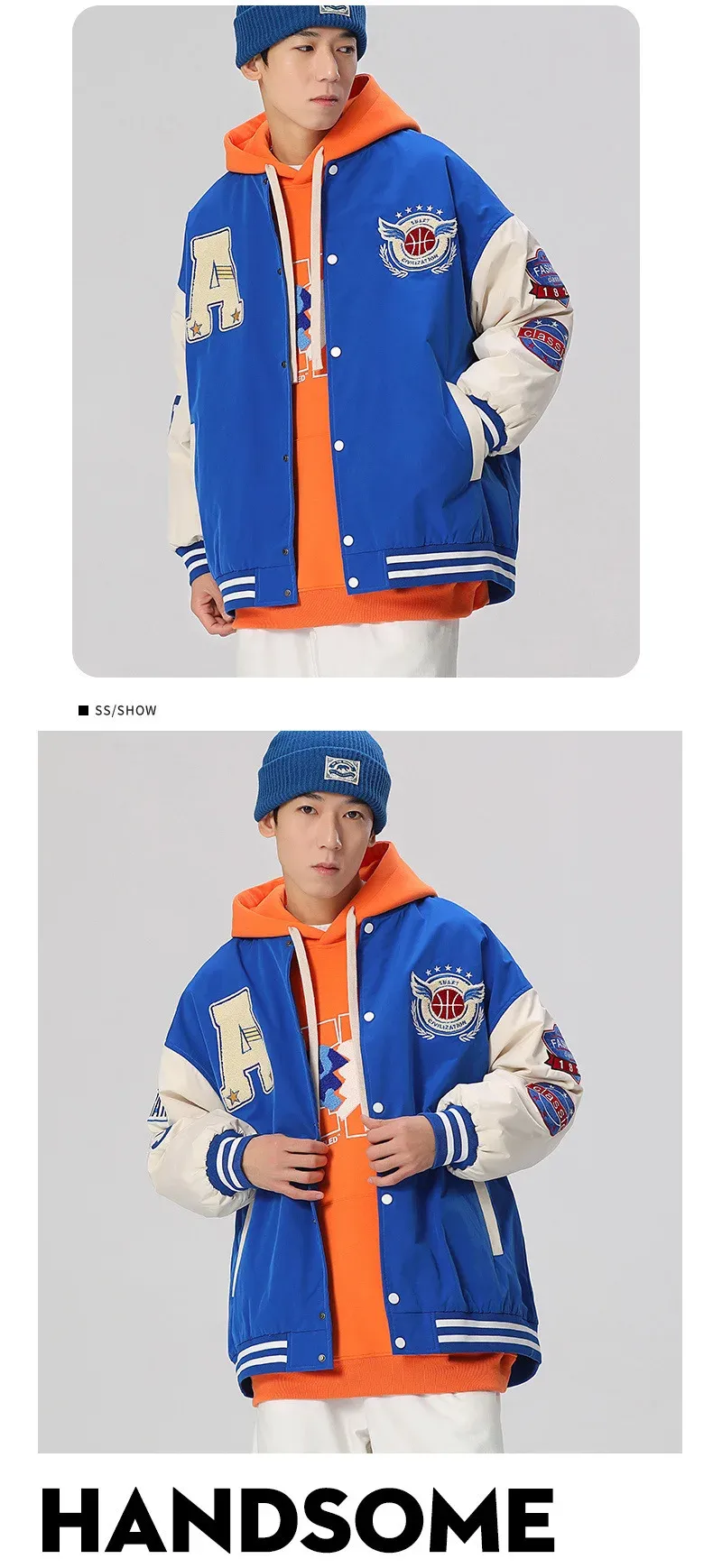 2025 Uomo Donna Vintage Bomber Giacca Giovane Harajuku Varsity Baseball Giacca Coreana Modalità College Uniforme All'ingrosso Y2K Straße Mäntel_voghion.com