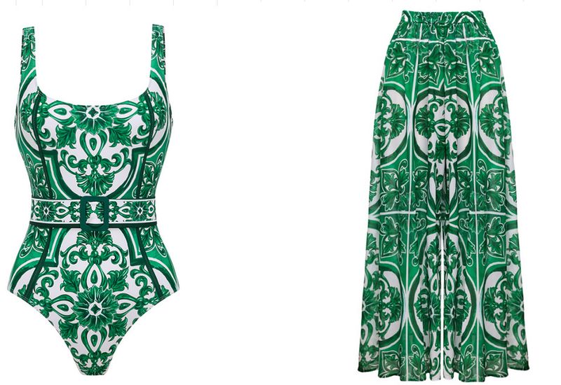 Women's Clothing Step Into Swimsuit Women's Beach Skirt Pants Fashion Women's Printed Suspenders Slim Backless Sexy Skirt_voghion.com