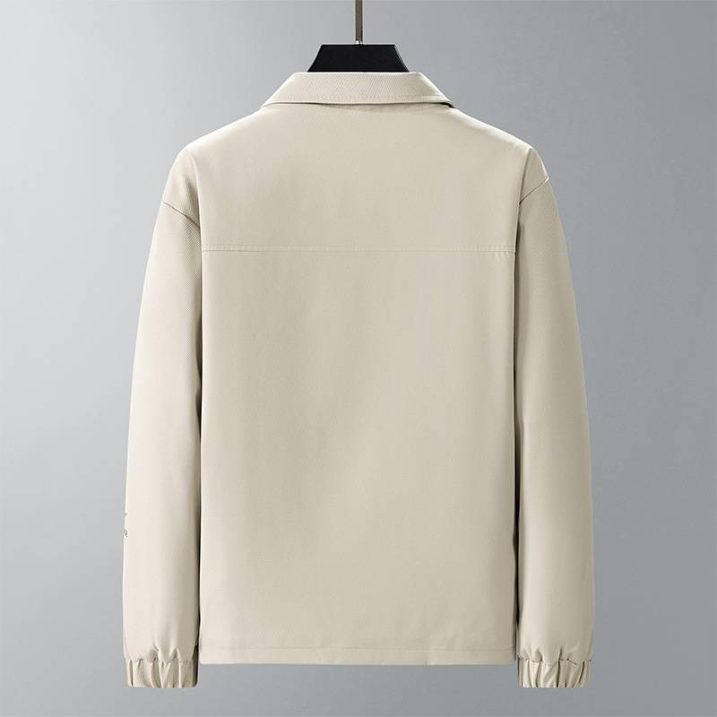 Men's Clothing Jacket Business Casual Lapel Large Pockets Solid Color Printing Men One Piece Drop Shipping_voghion.com