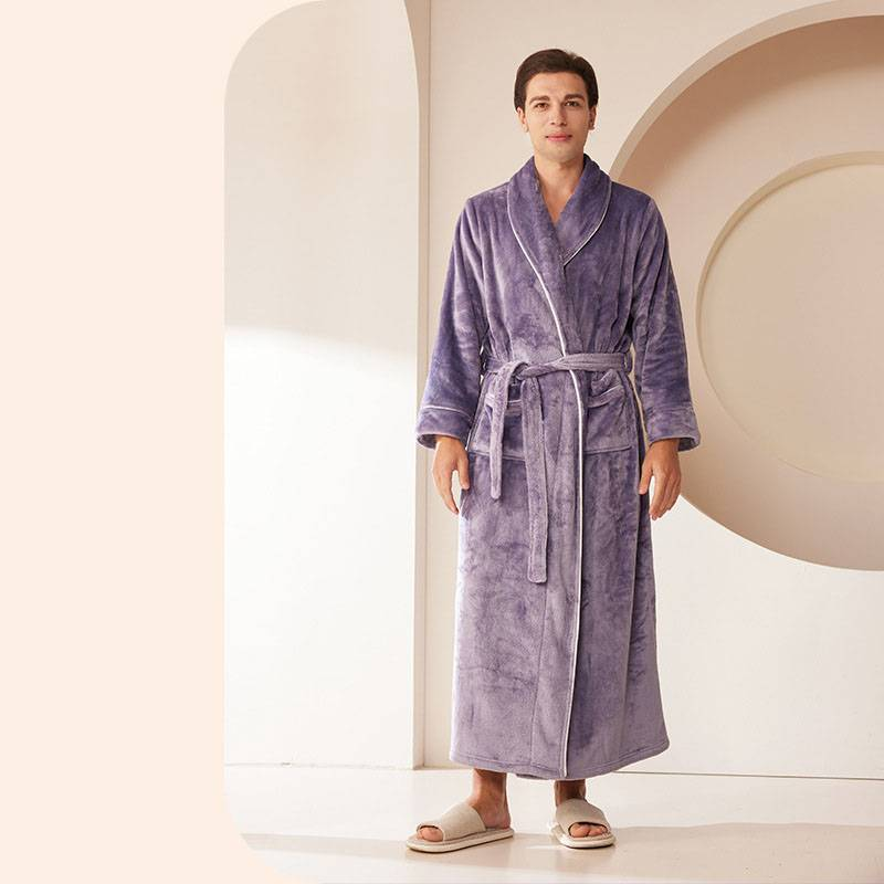 WinterHug RYYD Flanell-Nachthemd – Übergröße|Ganzjahres-Bademantel_voghion.com