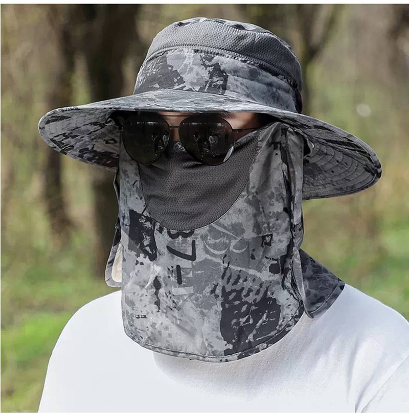 Zonnehoed Heren Vissen Zonnemasker Zomer Vissershoed UV Zonnehoed Buiten Strohoed Zonnehoed_voghion.com