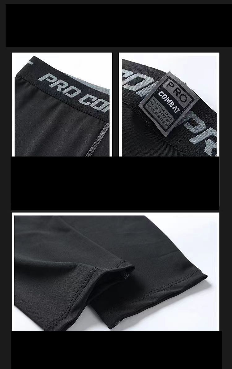 Herrenbekleidung Basketball-Strumpfhosen Herren Seven Point Hochelastisch Schnelltrocknend Fitnesstraining Radfahren Sport-Leggings Kompressionslaufausrüstung_voghion.com