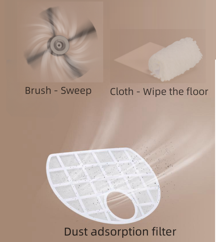 Ce robot balayeur se concentre sur les tâches de nettoyage de base, avec une forte puissance d'aspiration et une petite taille, adapté à une utilisation quotidienne dans une variété de ménages_voghion.com