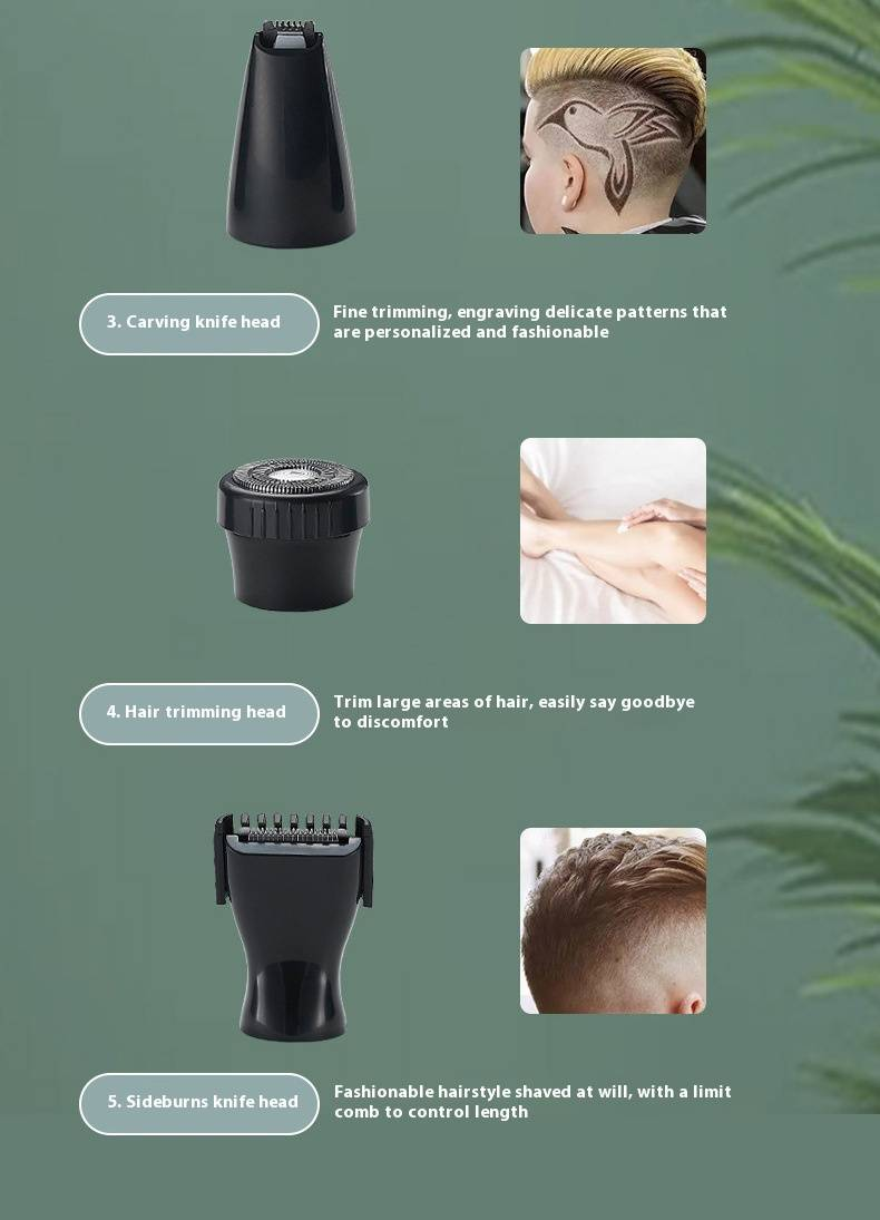 Professional 5-in-1 Women's Electric Hair Trimmer For Body, Bikini, Legs & Eyebrows – Painless & Waterproof – USB Rechargeable_voghion.com