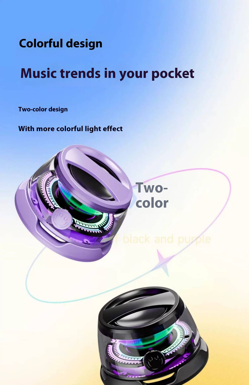 Magnetyczny bezprzewodowy głośnik Bluetooth, przenośny głośnik Bluetooth, biurkowy mini głośnik_voghion.com