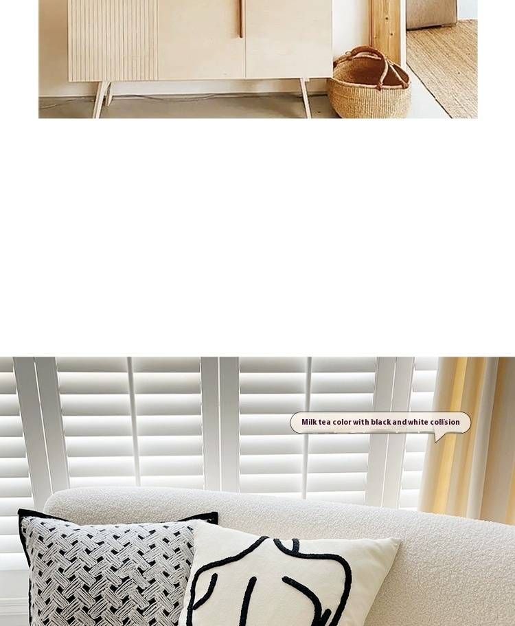 Federa per cuscino scandinavo 45x45 cm - Disegni geometrici e astratti (senza inserto) - Federa moderna per divano e letto - Tessuto in pile e tela_voghion.com