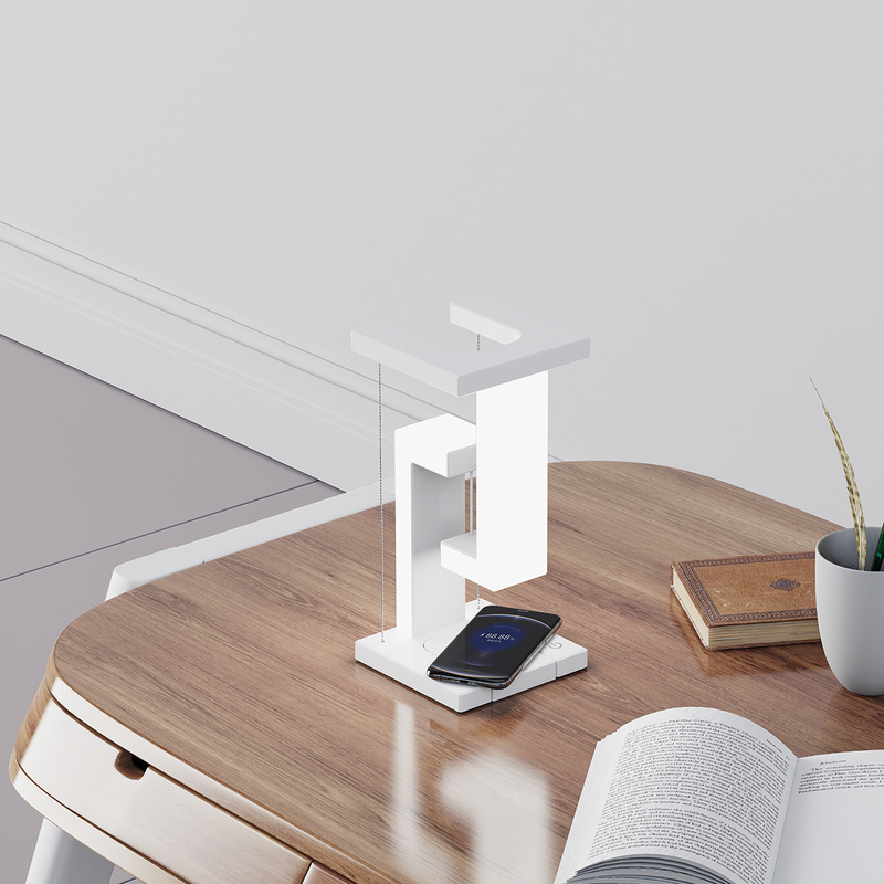 Nuova lampada da tavolo con ricarica wireless antigravità sospesa, luce a LED, decorazione creativa per la casa, lampada da comodino_voghion.com