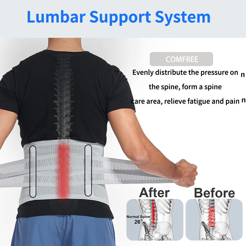 Destek Erkekler Bel Kemeri Sırt Ağrısı Bel Eğitmeni Düzeltici Kemer Spor Bel Koruyucu Ağırlık Kaldırma Spor Vücut_voghion.com