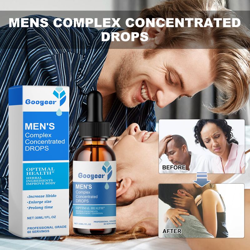 Googeer PICĂTURI CONCENTRATE COMPLEXE PENTRU MEN'S PICĂTURI PENTRU ÎMBUNĂTĂȚIREA CORPULUI INGREDIENTE DIN PLANTE ÎMBUNĂTĂȚESC CORPUL Crește libidoul Mărește dimensiunea Prelungește durata de viață_voghion.com
