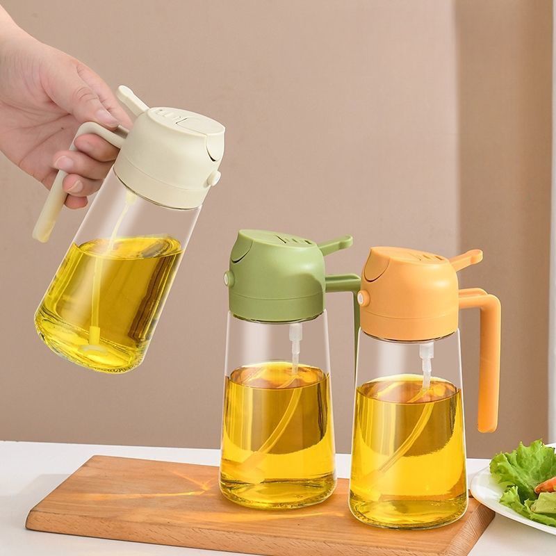 Pentola per uso domestico, cucina e versamento, vetro a doppio uso, due in uno, spray per il corpo, salsa di soia, bottiglia di olio, fascia alta_voghion.com