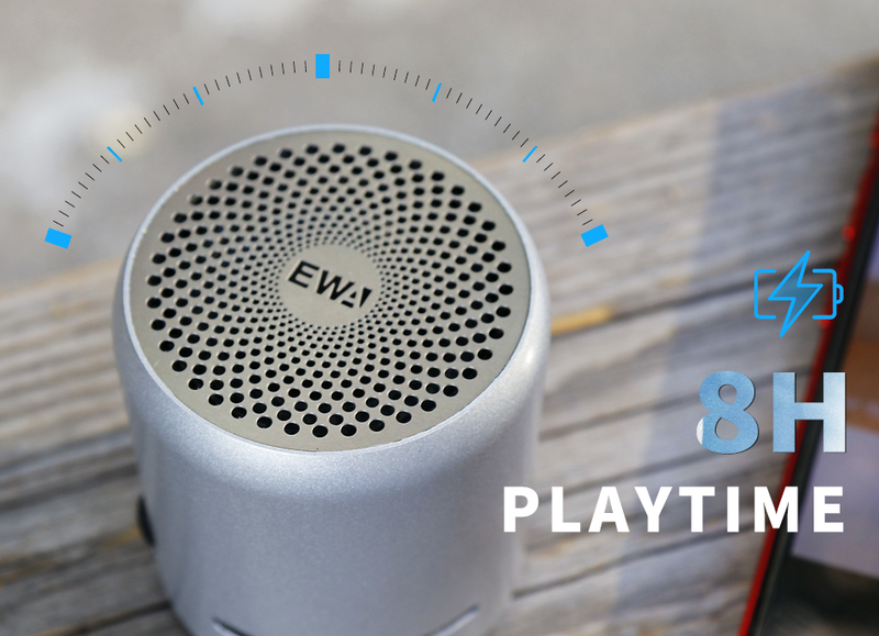 Μίνι ηχείο EWA True Wireless Stereo TWS Enhance Bass Radiator Bluetooth 5.0 A107 Μεταλλικό κάλυμμα Φορητά ηχεία_voghion.com