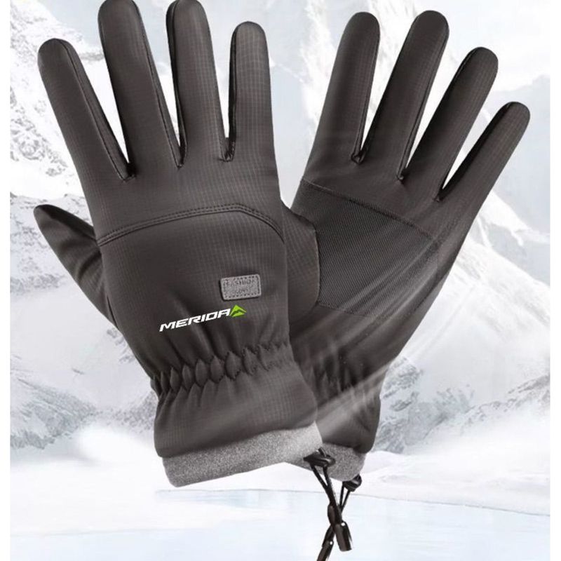 Merida Winter Warm Touchscreen Winddicht Kältefest Fleece Gefüttert Verdickt Outdoor Radfahren Ski Handschuhe_voghion.com