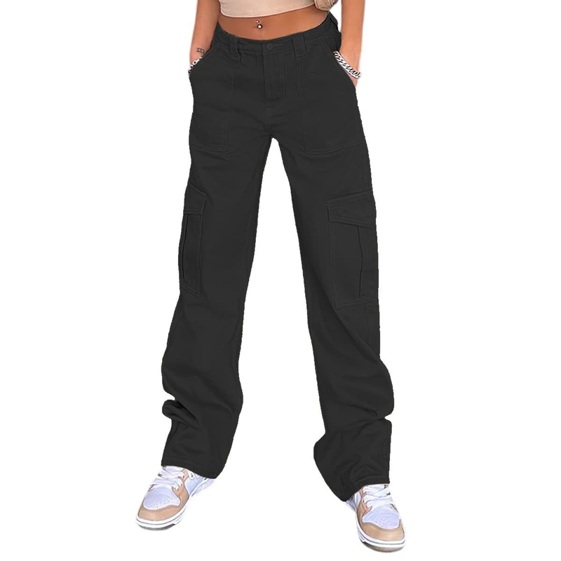 Salopette amincissante taille haute multi-poches pour femme_voghion.com