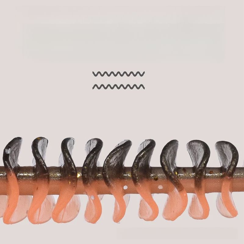 Light Dance Soft Black Pit Needle Tail Slow Sinking Mandarin Lure Fish Bait Worm Bottom Root Fishing_voghion.com