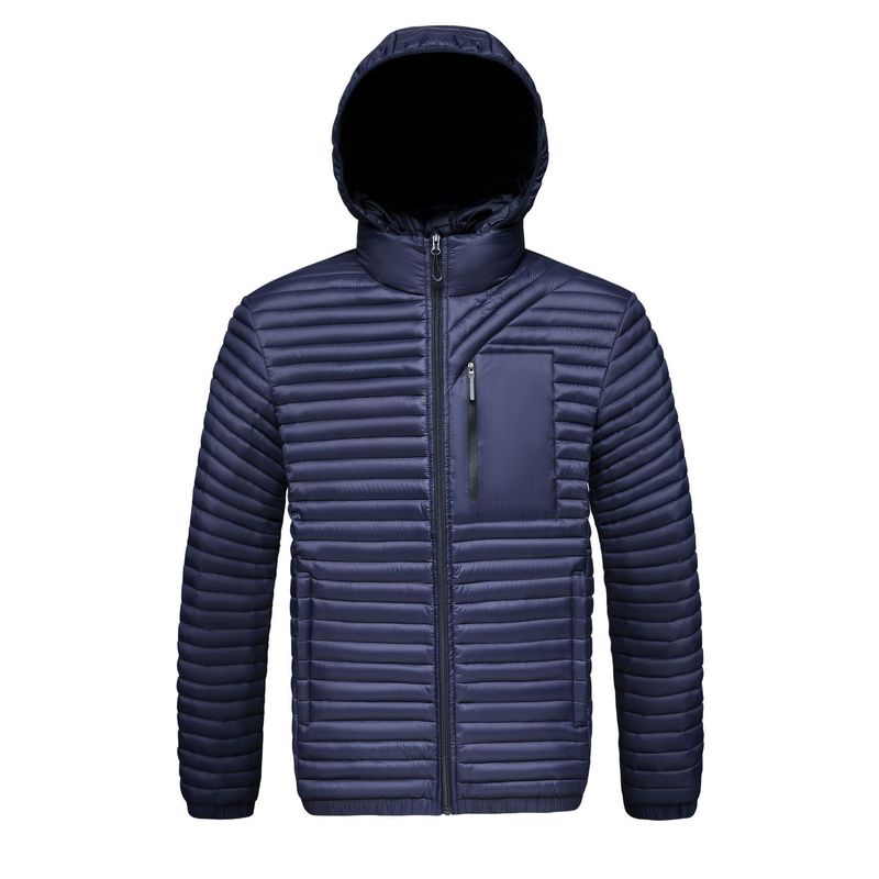 Rib Suit Padded Coat Men's Removable Cap Graphene Thickened Padded Jacket_voghion.com