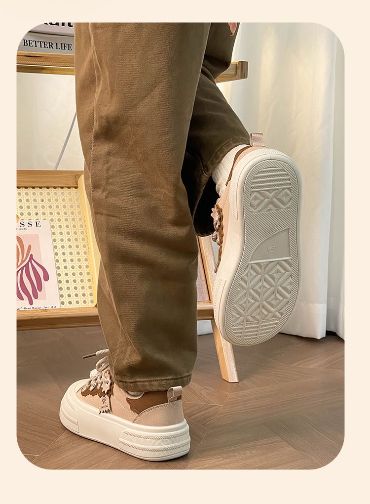 Winter-Sneakers – Fleecegefütterte, bequeme, rutschfeste Schuhe mit weicher PVC-Sohle, warme, lässige Wanderschuhe für kaltes Wetter, modischer Low-Top_voghion.com