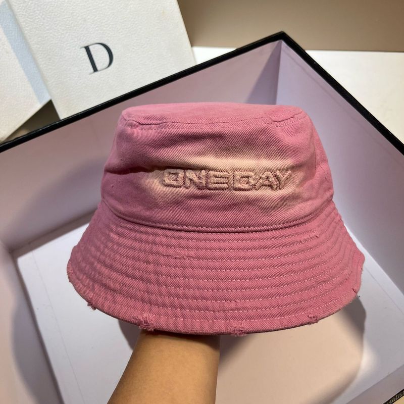 2025 American Washed Brushed Cotton Fisherman Spring And Autumn New Style Ripped Embroidered Letters Casual Outdoor Travel_voghion.com