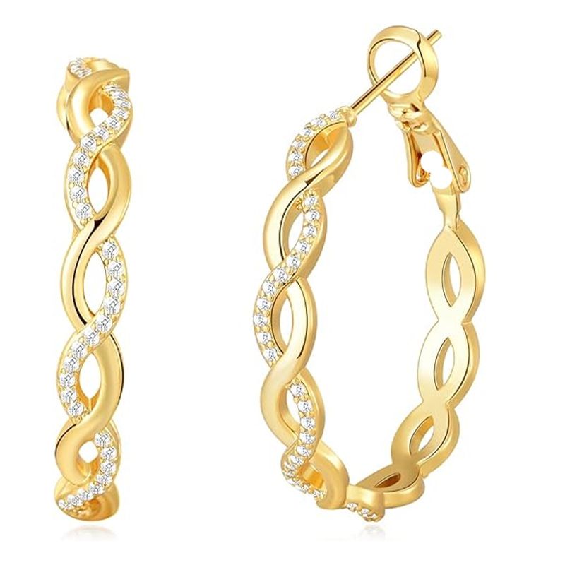 Fashion Woven Twist Earrings Women's Design Niche Light Luxury Personalized Stud Earrings_voghion.com