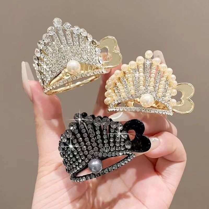 Coreeană perlă stras dulce mini gheare de păr clipuri femei lux cristal chic agrafe crab agrafe de păr accesorii de păr feminin_voghion.com