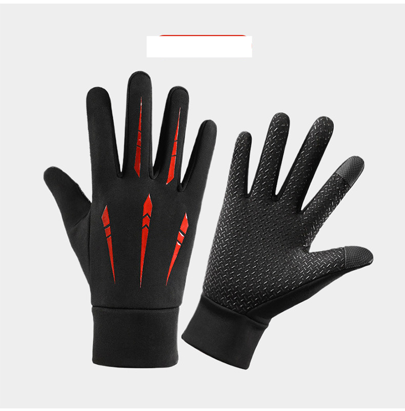 Outdoor Autumn And Winter Cold Proof Windproof Waterproof Men's Full Finger Cycling Equipment Cycling Takeaway Warm Gloves_voghion.com