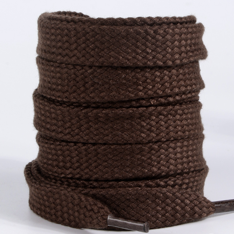 New Black And White Beige Rope Single Layer Flat Hat Rope Trouser Belt Widened Polyester Cotton Shoelaces Sports Shoe Laces_voghion.com