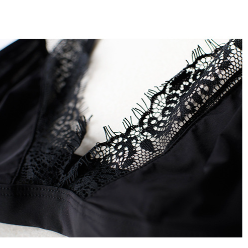 Women's Intimates Steel Ring Silky Fabric Lace Edge Comfortable Large Size Sexy Nightclub Bikini Bra_voghion.com