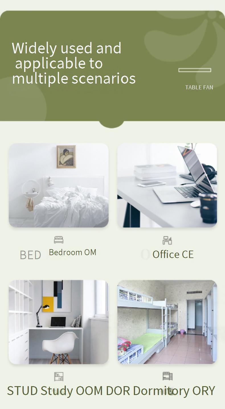 Small Desk Fan With Strong Airflow - Quiet Oscillating Table Fan For Home & Office Personal Air Circulator_voghion.com