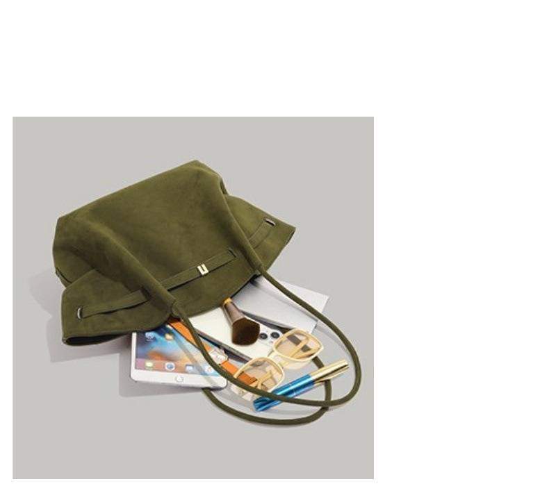 Stylish Retro Green Shoulder Bag - Vintage Inspired Tote With Magnetic Closure, Medium Size For Everyday Use Versatile Shoulder Armpit Tote Bag_voghion.com